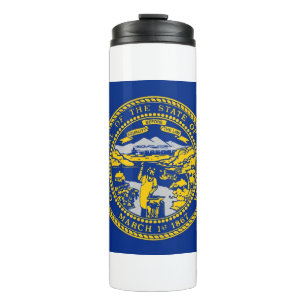Garrafa Térmica Tumbler térmico com a bandeira de Nebraska, EUA