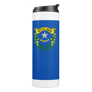 Garrafa Térmica Tumbler térmico com a bandeira de Nevada, EUA