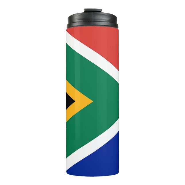 Garrafa Térmica Tumbler térmico com bandeira da África do Sul (Frente)