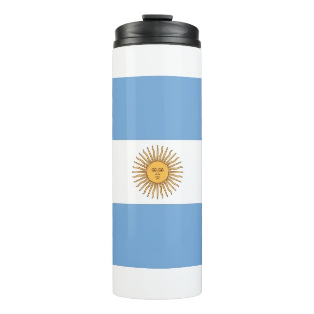 Garrafa Térmica Tumbler térmico com bandeira da Argentina (Frente)