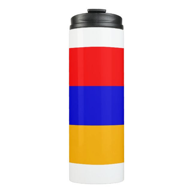 Garrafa Térmica Tumbler térmico com bandeira da Armênia (Frente)