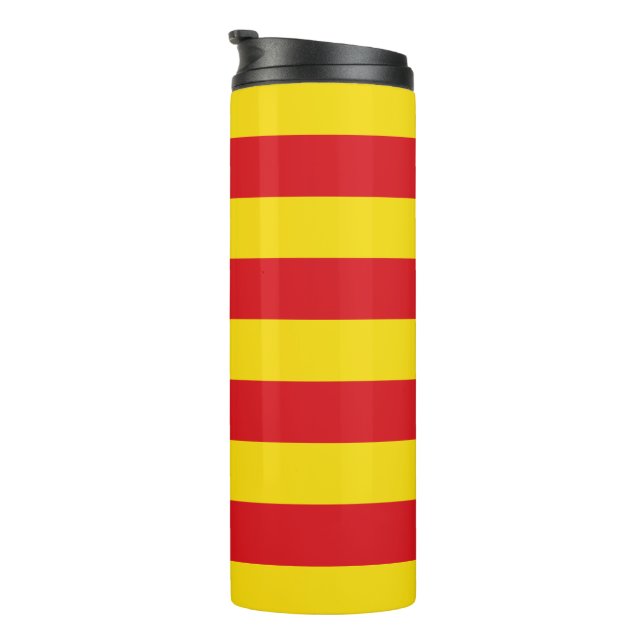 Garrafa Térmica Tumbler térmico com bandeira da Catalunha (Rotação à direita)