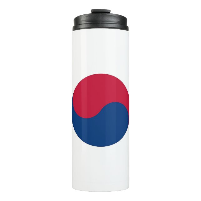 Garrafa Térmica Tumbler térmico com bandeira da Coreia do Sul (Frente)