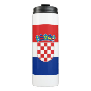 Garrafa Térmica Tumbler térmico com bandeira da Croácia