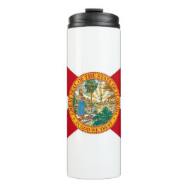 Garrafa Térmica Tumbler térmico com bandeira da Flórida, EUA