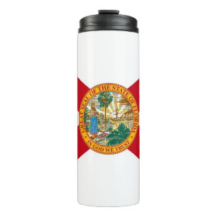 Garrafa Térmica Tumbler térmico com bandeira da Flórida, EUA