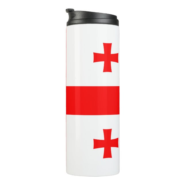 Garrafa Térmica Tumbler térmico com bandeira da Geórgia (Rotação à direita)