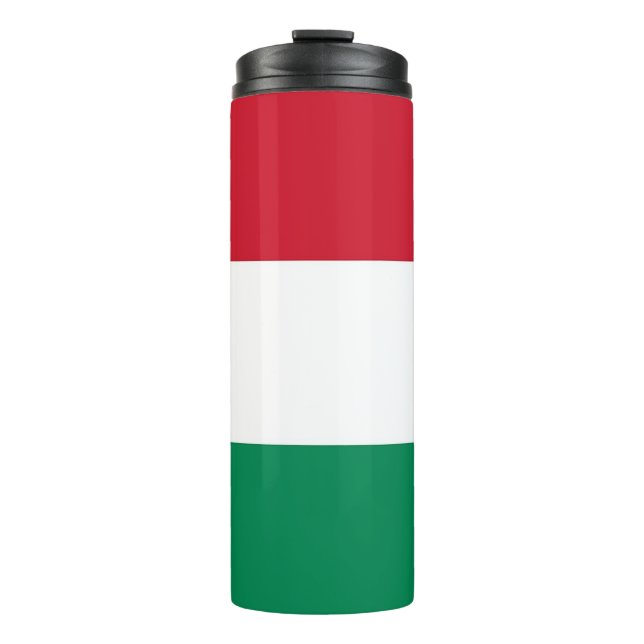 Garrafa Térmica Tumbler térmico com bandeira da Hungria (Frente)