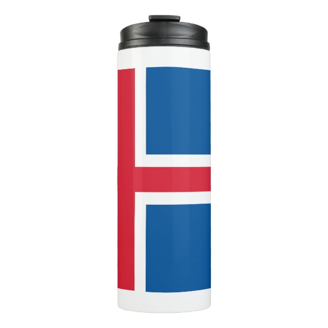 Garrafa Térmica Tumbler térmico com bandeira da Islândia (Frente)