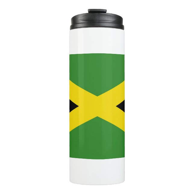 Garrafa Térmica Tumbler térmico com bandeira da Jamaica (Frente)