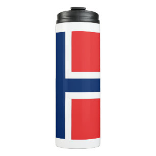 Garrafa Térmica Tumbler térmico com bandeira da Noruega