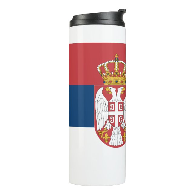 Garrafa Térmica Tumbler térmico com bandeira da Sérvia (Giro à esquerda)