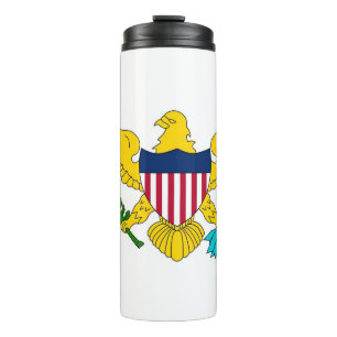 Garrafa Térmica Tumbler térmico com bandeira das Ilhas Virgens, E