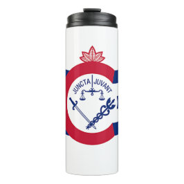 Garrafa Térmica Tumbler térmico com bandeira de Cincinnati, EUA