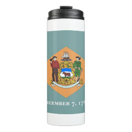 Garrafa Térmica Tumbler térmico com bandeira de Delaware, EUA