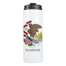 Garrafa Térmica Tumbler térmico com bandeira de Illinois, EUA