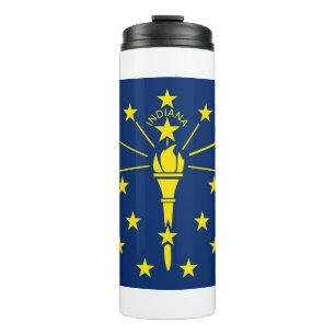 Garrafa Térmica Tumbler térmico com bandeira de Indiana, EUA