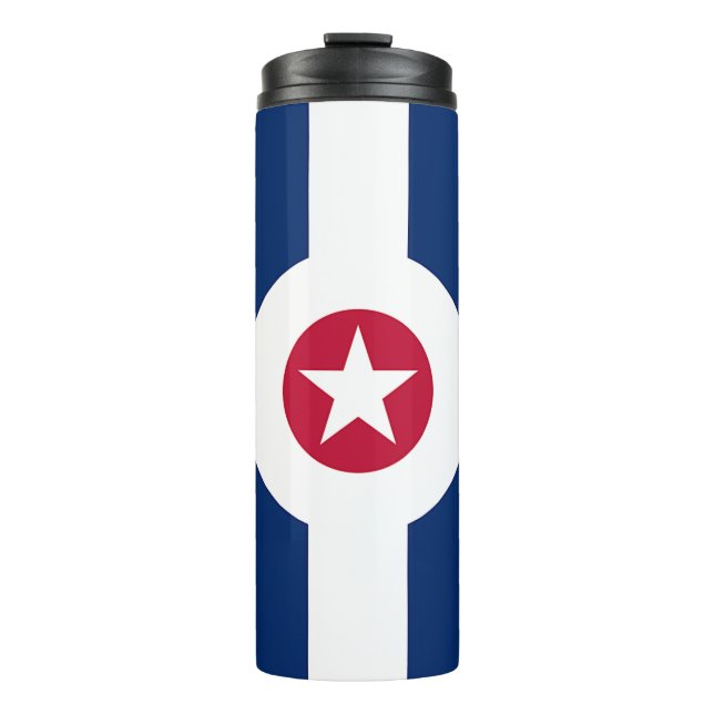 Garrafa Térmica Tumbler térmico com bandeira de Indianápolis, EUA