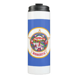 Garrafa Térmica Tumbler térmico com bandeira de Minnesota, EUA