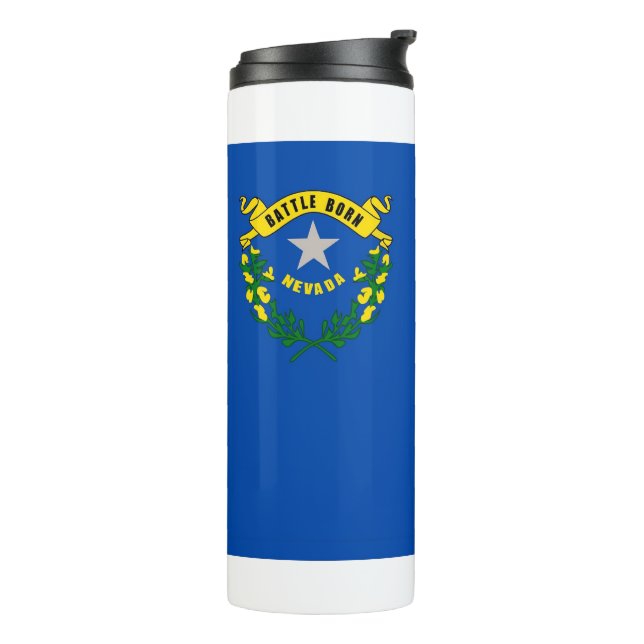 Garrafa Térmica Tumbler térmico com bandeira de Nevada, EUA (Giro à esquerda)