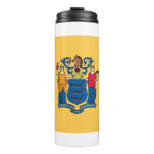 Garrafa Térmica Tumbler térmico com bandeira de Nova Jersey, EUA