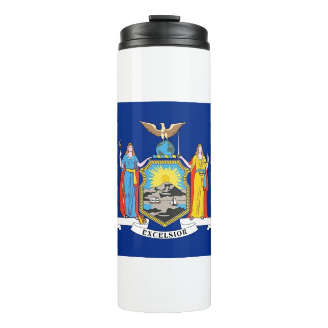 Garrafa Térmica Tumbler térmico com bandeira de Nova York, EUA (Frente)