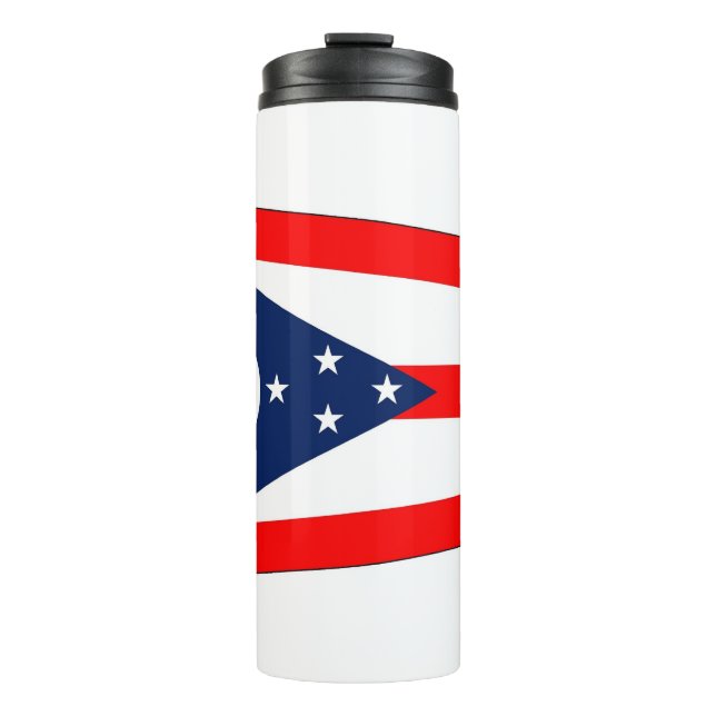 Garrafa Térmica Tumbler térmico com bandeira de Ohio, EUA (Frente)