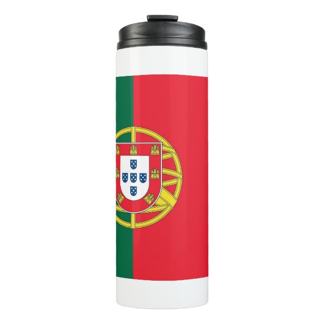 Garrafa Térmica Tumbler térmico com bandeira de Portugal (Frente)