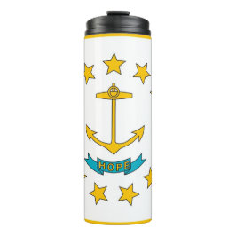 Garrafa Térmica Tumbler térmico com bandeira de Rhode Island, EUA