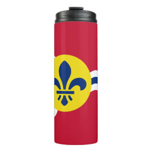 Garrafa Térmica Tumbler térmico com bandeira de Rua. Louis
