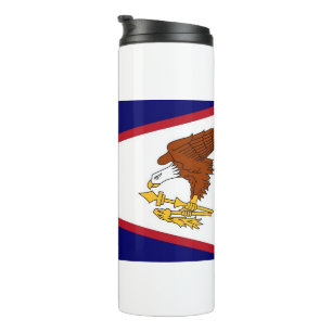 Garrafa Térmica Tumbler térmico com bandeira de Samoa Americana, E