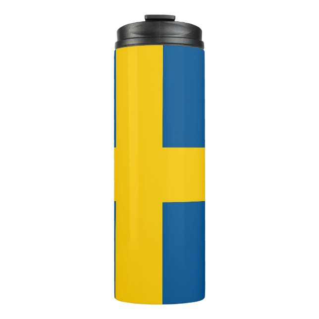 Garrafa Térmica Tumbler térmico com bandeira de Suecia (Frente)