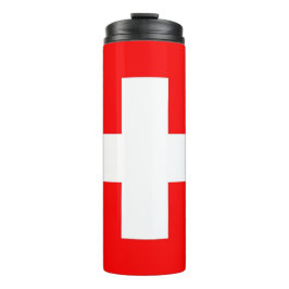 Garrafa Térmica Tumbler térmico com bandeira de Suiça