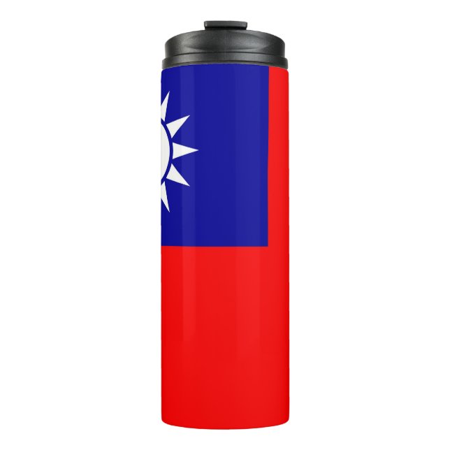 Garrafa Térmica Tumbler térmico com bandeira de Taiwan (Frente)