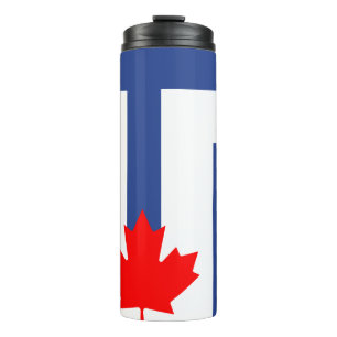 Garrafa Térmica Tumbler Térmico com bandeira de Toronto, Canadá