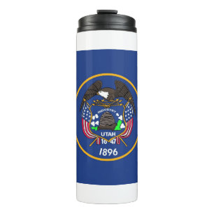 Garrafa Térmica Tumbler térmico com bandeira de Utah, EUA