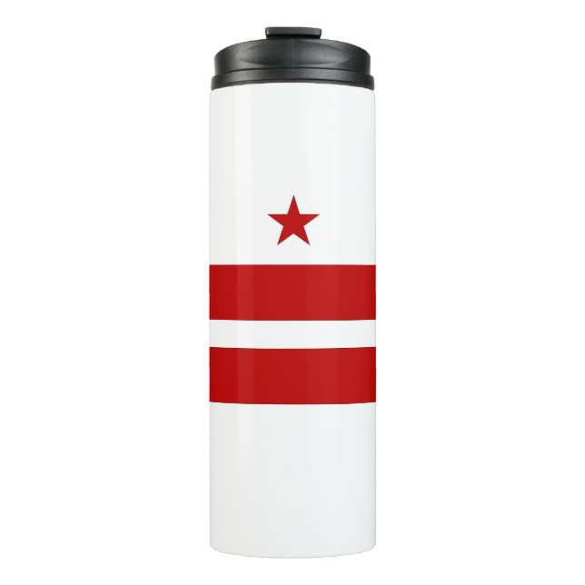 Garrafa Térmica Tumbler térmico com bandeira de Washington DC, EUA (Frente)