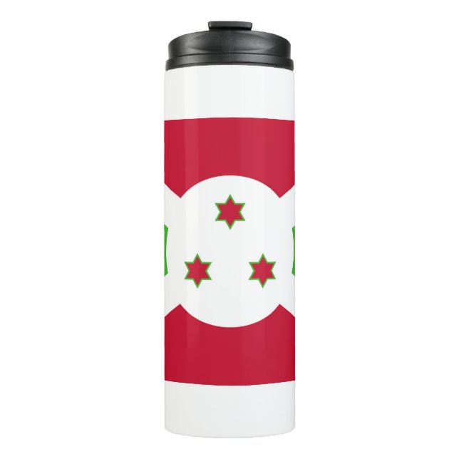 Garrafa Térmica Tumbler térmico com bandeira do Burundi (Frente)