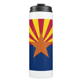 Garrafa Térmica Tumbler térmico com bandeira do Estado da Arizona,