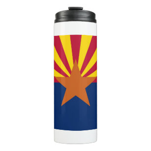 Garrafa Térmica Tumbler térmico com bandeira do Estado da Arizona,
