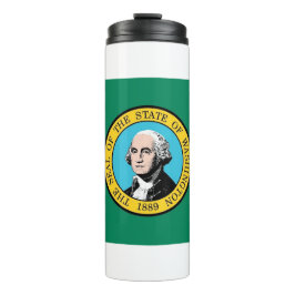 Garrafa Térmica Tumbler térmico com bandeira do Estado de Washingt