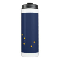 Tumbler térmico com bandeira do Estado do Alasca,