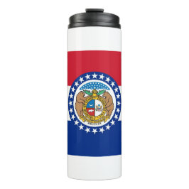 Garrafa Térmica Tumbler térmico com bandeira do Missouri, EUA