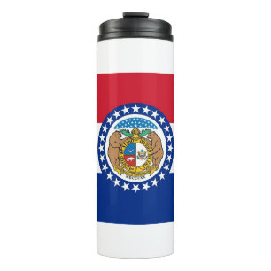 Garrafa Térmica Tumbler térmico com bandeira do Missouri, EUA