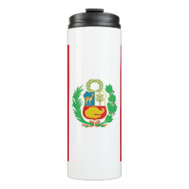 Garrafa Térmica Tumbler térmico com bandeira do Peru