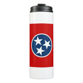 Garrafa Térmica Tumbler térmico com bandeira do Tennessee, EUA