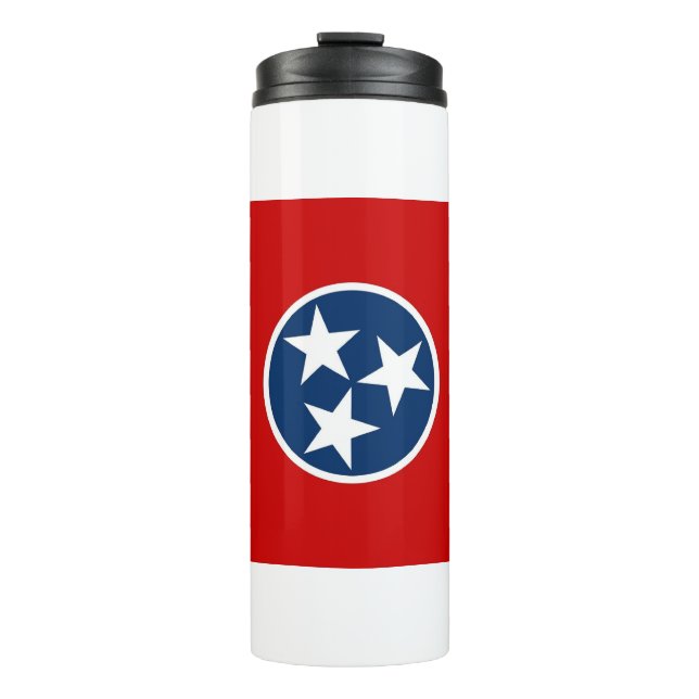 Garrafa Térmica Tumbler térmico com bandeira do Tennessee, EUA (Frente)