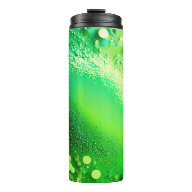Garrafa Térmica Tumbler térmico com brilho do verde limão 12oz (Frente)