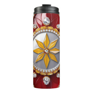 Garrafa Térmica Tumbler térmico com cores colombianas