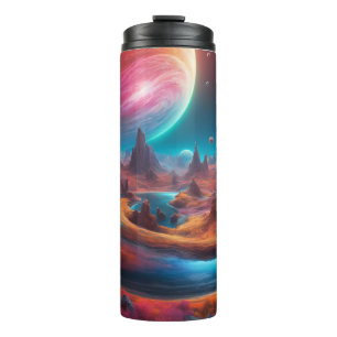 Garrafa Térmica Tumbler térmico com design cósmico